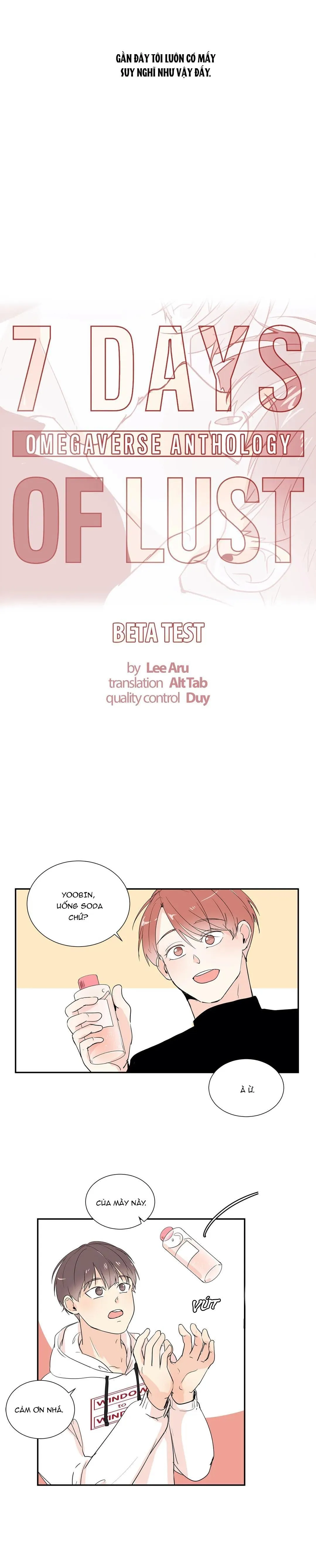 Bảy Ngày Ham Muốn Beta Test Chapter 1 Trang 5
