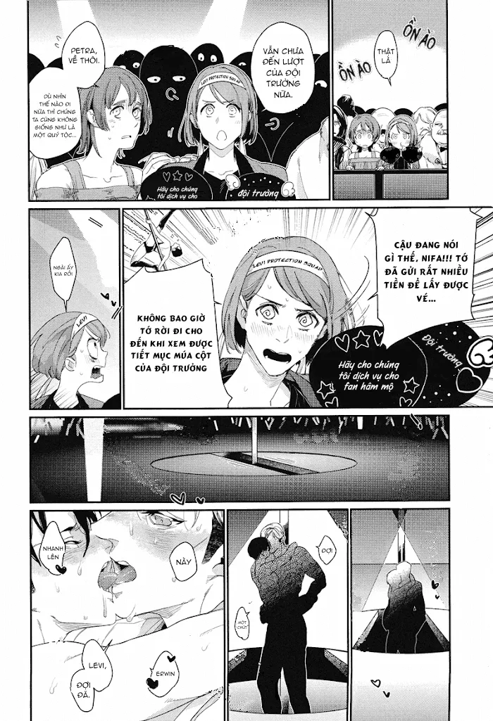 Buổi Biểu Diễn Sắc Tình Của Chỉ Huy Erwin Và Đồng Chí Levi Chapter 1 Trang 12